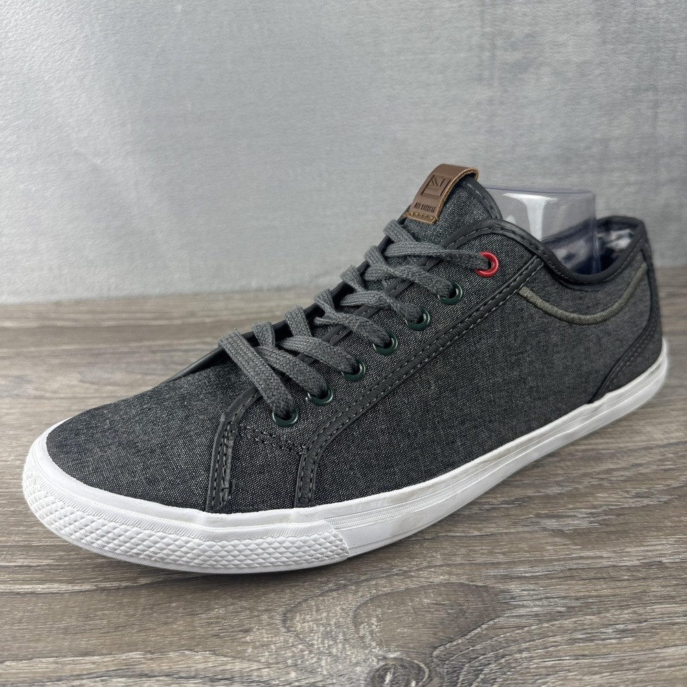 Ben Sherman Shoes Mens Size 9 Gray Canvas Casual Sneaker Lined Fabric 42